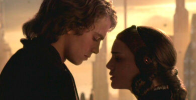 Anakin Skywalker y Padmé Amidala conversan en Coruscant durante "Star Wars: Episodio III - La venganza de los Sith"